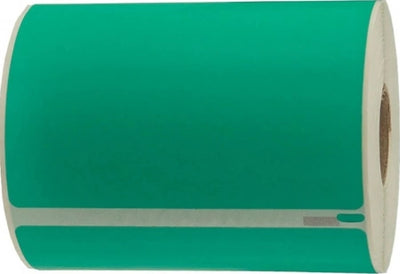 104mm x 159mm Direct Thermal Green Labels - 220/Roll - 25mm Core - Suitable Zebra / Sato