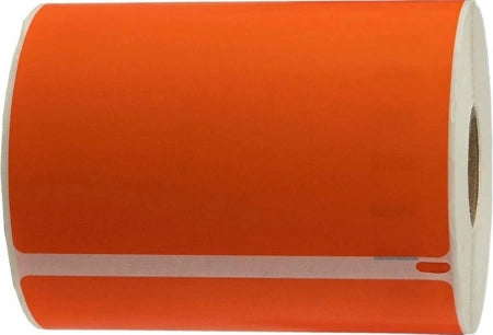 104mm x 159mm Direct Thermal Orange Labels - 220/Roll - 25mm Core - Suitable Zebra / Sato