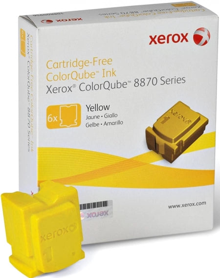 Genuine Fuji Xerox ColorQube CQ8870 108R00987 Yellow 6PK Solid Ink Stick 17,300 Prints