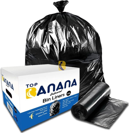 Carton of 100 120L Black Bin Liners - Proud 30 micron (Super Strength)