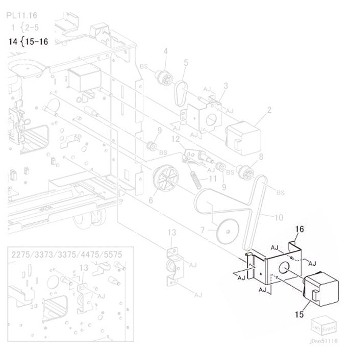 Genuine Fuji Xerox TM Take Away Motor 2 127K69750