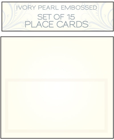 Ivory Pearl Embossed Place Card Set