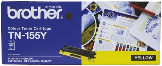 Genuine Brother TN-155Y Yellow Toner Cartridge 4K Print Yield