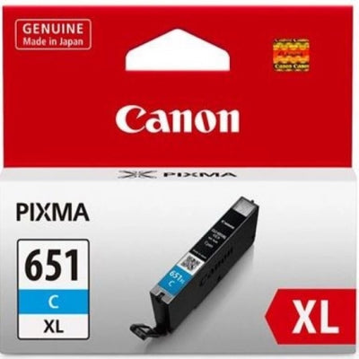 Genuine Canon CLI651XLC Cyan Ink Cartridge 695 Prints