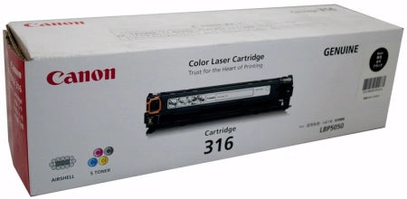 Genuine Canon CART316BK Black Toner Cartridge 2,500 Prints