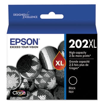 Genuine Epson 202XL Black Ink Cartridge 550 Print