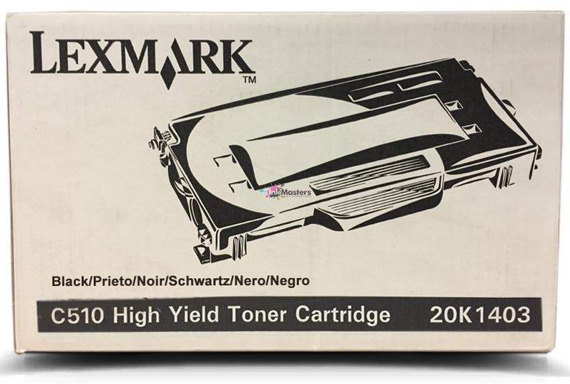 Lexmark C510 Genuine Black Toner Cartridge 20K1403 - 10k Print Yield