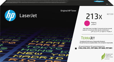 Genuine HP 213X Magenta High Capacity High Capacity Toner Cartridge W2133X 6,000 Print