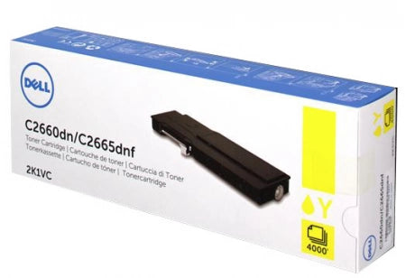 Dell 2K1VC (C2660dn / C2665dnf)  Yellow Genuine Toner Cartridge 4K Print Yield