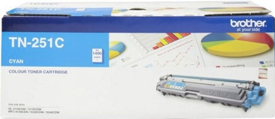 Genuine Brother TN251C Cyan Toner Cartridge 1,400 Pages
