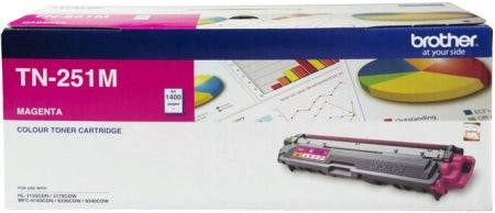 Genuine Brother TN251M Magenta Toner Cartridge 1,400 Pages