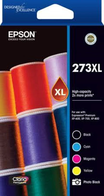 5 Pack Epson 273XL Genuine Ink Cartridges C13T275792 [1BK,1C,1M,1Y,1PHBK]