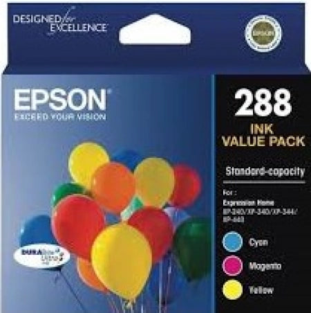 Epson 288 C13T305592 CMY Genuine Ink Colour Cartridges