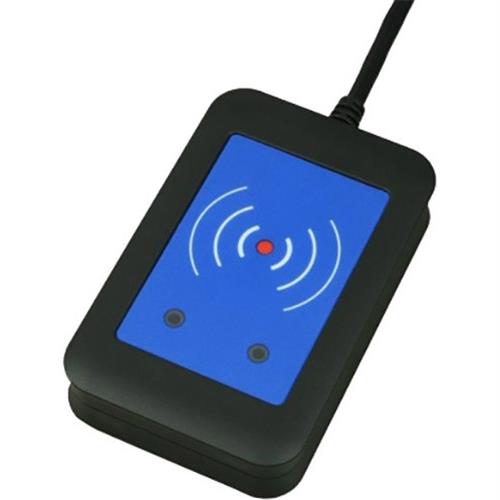 External Secured RFID Reader  13.56MHz   125kHz (USB Interface)  Black