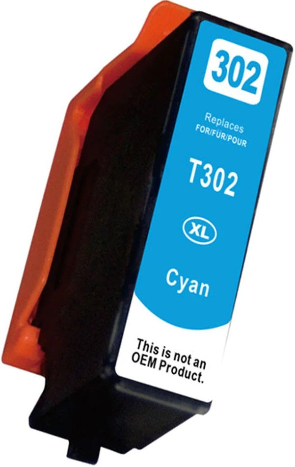 Compatible Epson 302XL Cyan Ink Cartridge 550 Print