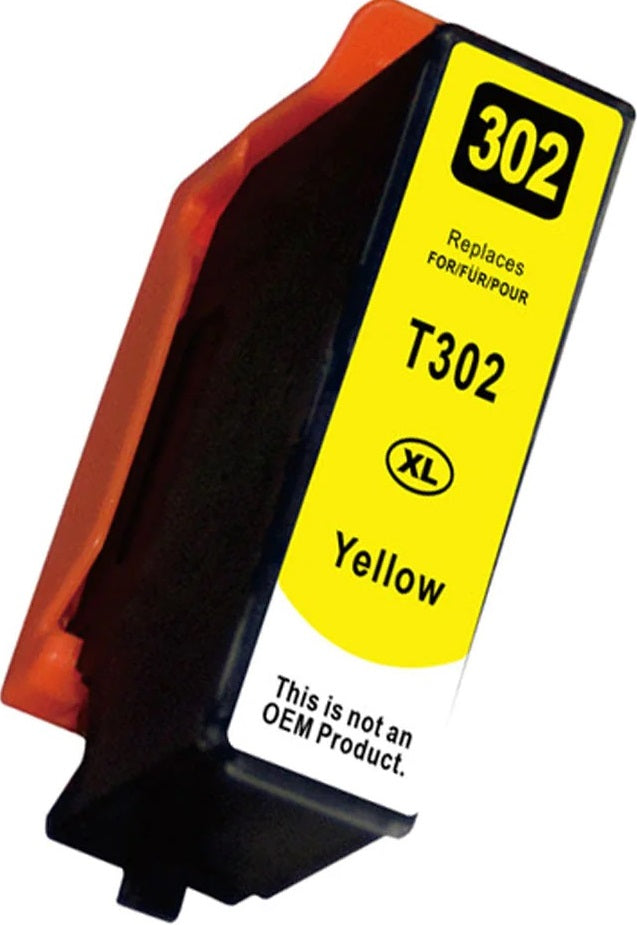 Compatible Epson 302XL Yellow Ink Cartridge 550 Print