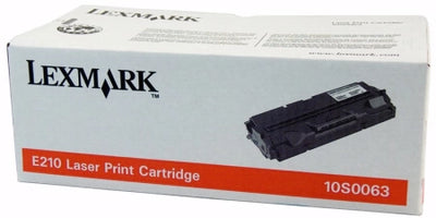 Lexmark E210 Black Toner Cartridge 10S0063 2,500 Yield (Genuine)