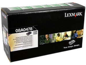 Lexmark E320 E322 Prebate Toner Cartridge 08A0478 6,000 Yield (Genuine)