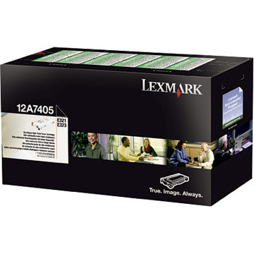Lexmark E321 E323 Prebate Toner Cartridge 12A7405 6,000 Yield (Genuine)