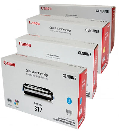 Genuine 4 Pack Canon CART317 Toner Cartridges [1BK,1C,1M,1Y]