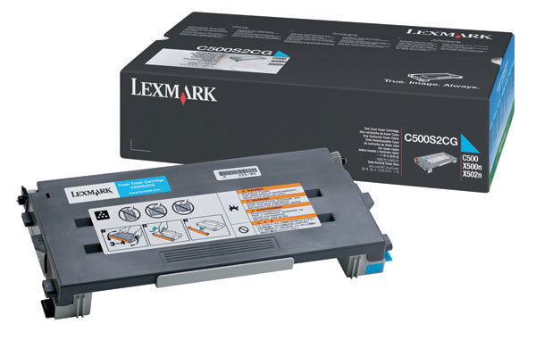 Lexmark C500S2CG Cyan Genuine Toner Cartridge 1,500 Yield