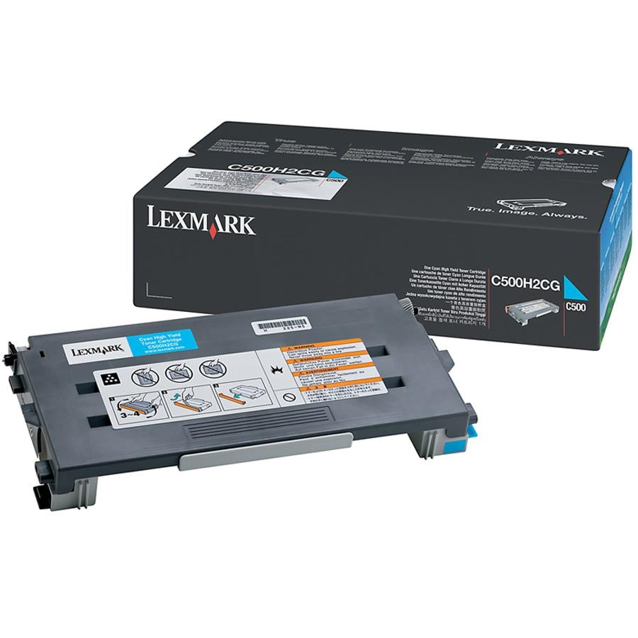 Lexmark C500H2CG Cyan Genuine Toner Cartridge 3,000 Yield