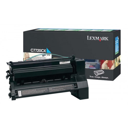 Lexmark C772 X772 C7720CX Cyan Genuine Extra High Yield Toner Cartridge 15,000 Yield