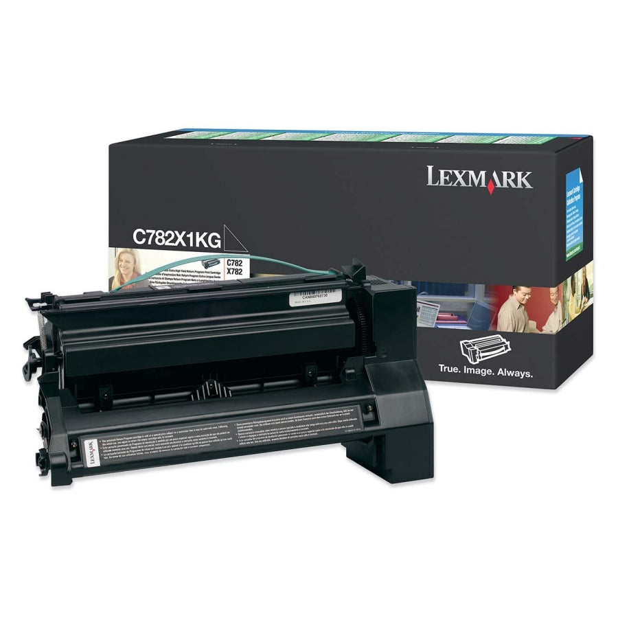 Lexmark C782 X782 C782X1KG Black Genuine Toner Cartridge 15,000 Yield