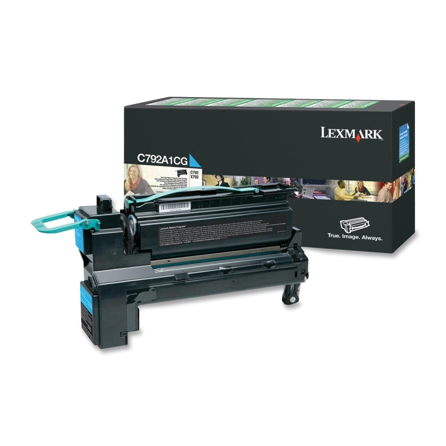 Lexmark C792 X792 C792A1CG Cyan Genuine Toner Cartridge 6,000 Yield