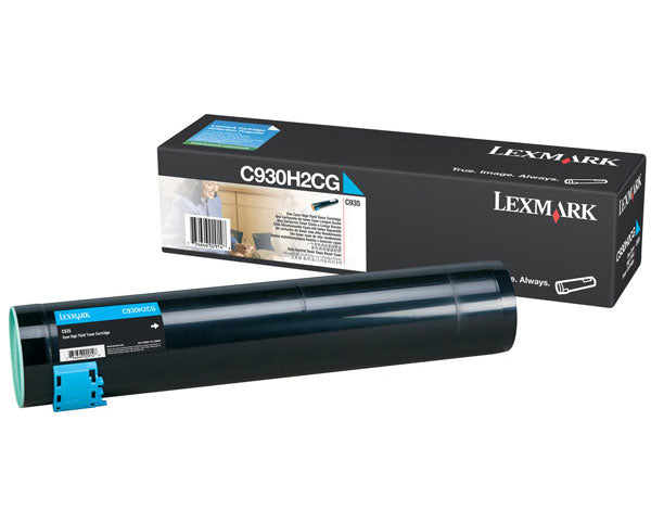 Lexmark C935 C930H2CG Cyan Genuine Toner Cartridge 24K Print Yield