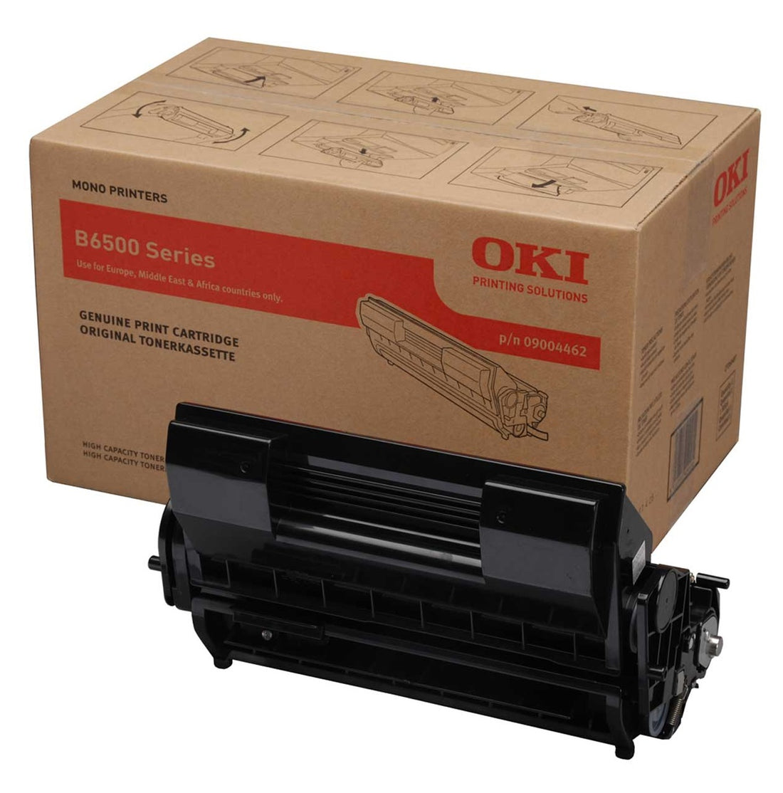 Genuine OKI B6500 9004462 Toner Cartridge 17,000 Print
