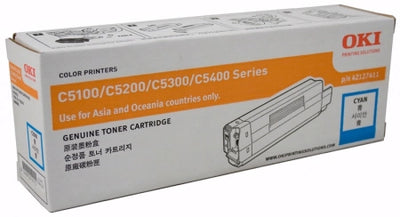 OKI C5100 42127411 Cyan Genuine Toner Cartridge 5,000 Prints