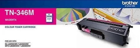 Brother TN346M Magenta Genuine Toner Cartridge 3,500 Pages