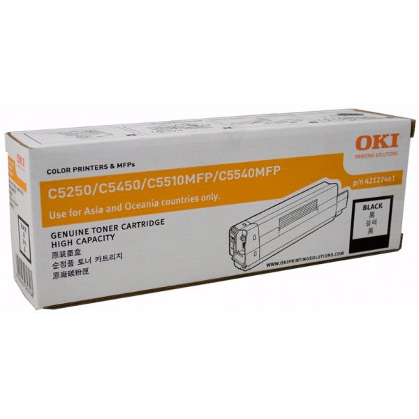 OKI C5250 42127461 Black Genuine Toner Cartridge 5,000 Print
