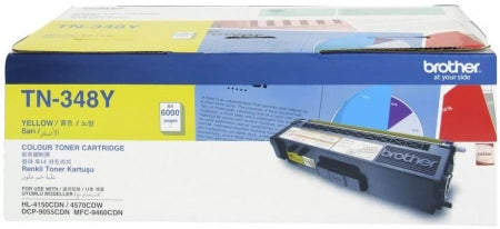 Genuine Brother TN348Y Yellow Toner Cartridge 6000 Pages