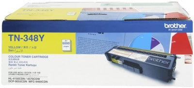Genuine Brother TN348Y Yellow Toner Cartridge 6000 Pages