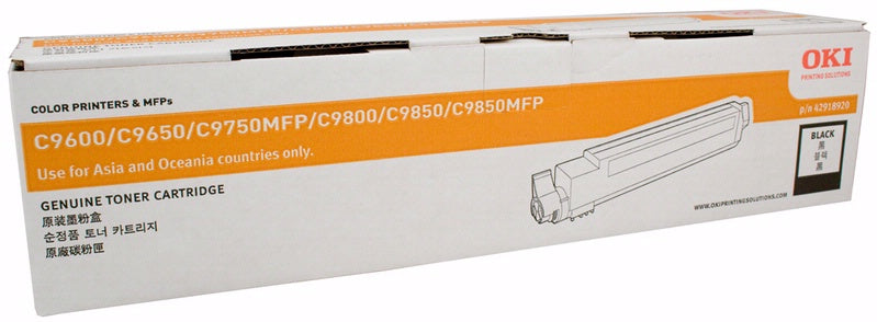Genuine OKI C9600 42918920 Black Toner Cartridge 15,000 Print
