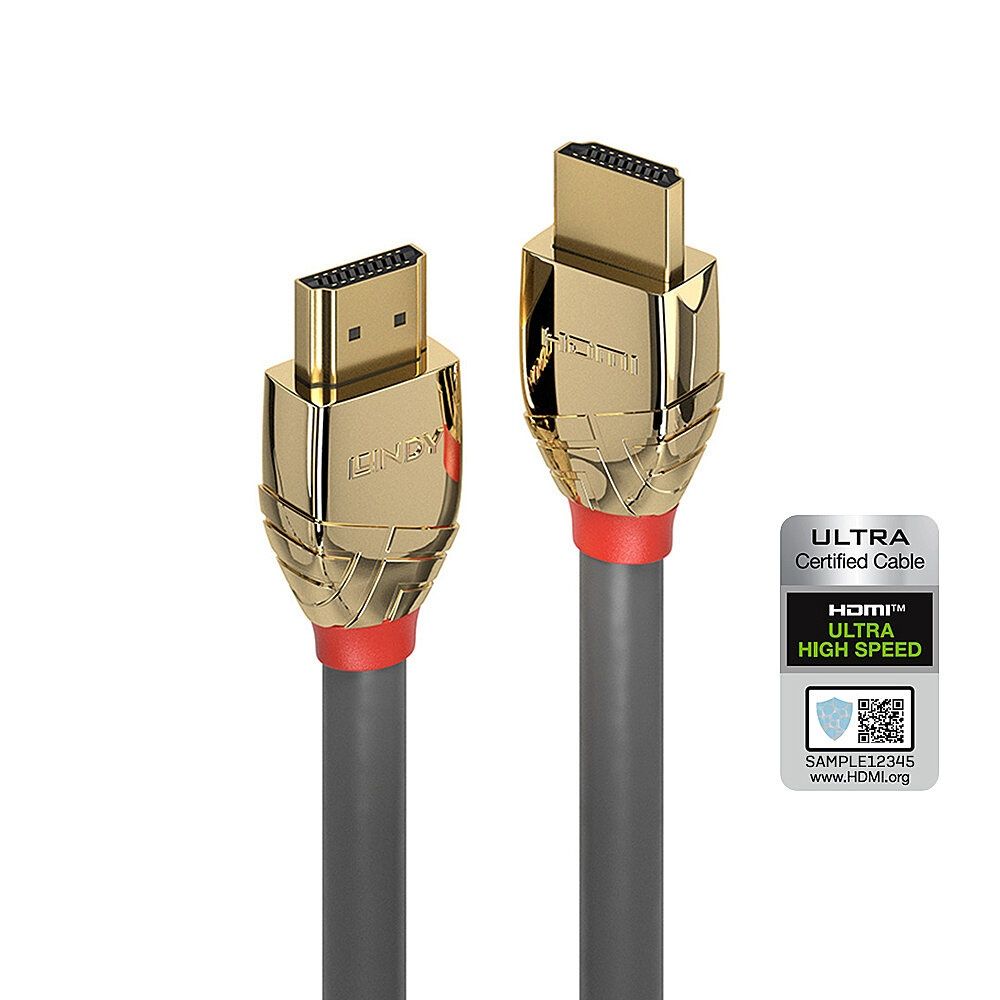 Lindy 5m HDMI 2.1 Cable Gold