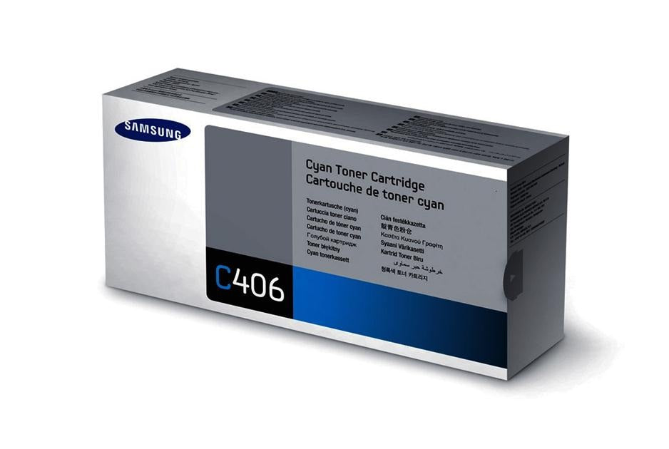 Genuine Samsung CLP360 CLP365 CLX3300 CLX3305FN SLC410W SLC460FW CLTC406S Cyan CLT-C406S Toner Cartridge 1,000 Print
