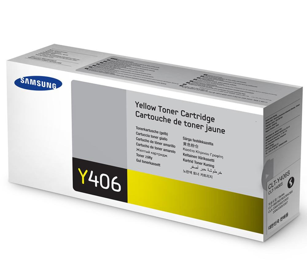 Genuine Samsung CLP360 CLP365 CLX3300 CLX3305FN SLC410W SLC460FW CLTY406S Yellow Toner Cartridge 1,000 Print