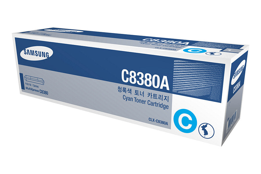 Samsung CLX8380 CLXC8380A Cyan Genuine Toner Cartridge 15,000 Print