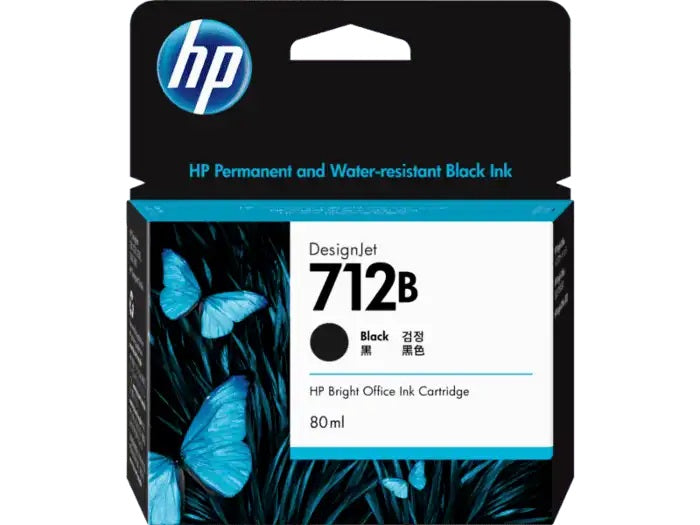 Genuine HP 712B Black DesignJet Ink Cartridge 80ml 3ED29A