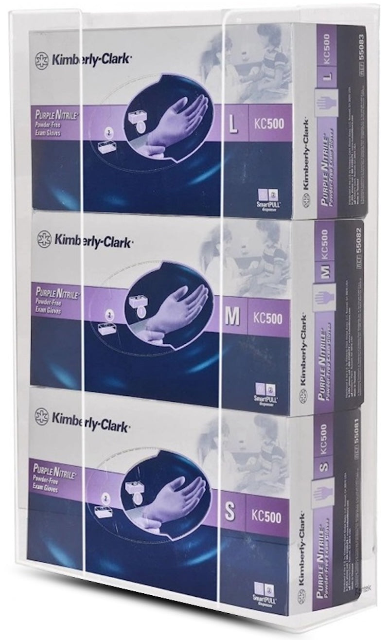 Ultra Health Acrylic Triple Glove Dispenser Clear