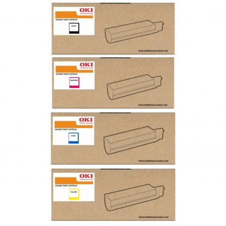 Genuine 4 Pack OKI C834NW Toner Pack 46861309-46861312 [1C,1M,1Y,1BK]