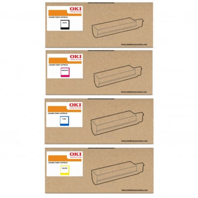 Genuine 4 Pack OKI C834NW Toner Pack 46861309-46861312 [1C,1M,1Y,1BK]