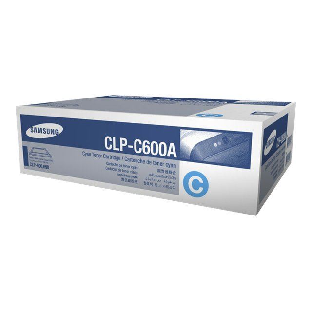 Samsung CLP600N CLP650N CLPC600A Cyan Genuine Toner Cartridge 4,000 Print