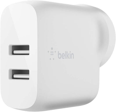Belkin 24W Dual USB-A Wall Charger Plug Adapter for Apple iPhone/Samsung #218