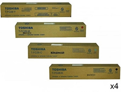 Genuine 4 Pack Toshiba TFC28 Toner Set 2330C,2820C,3520C,4520C [1BK,1C,1M,1Y]
