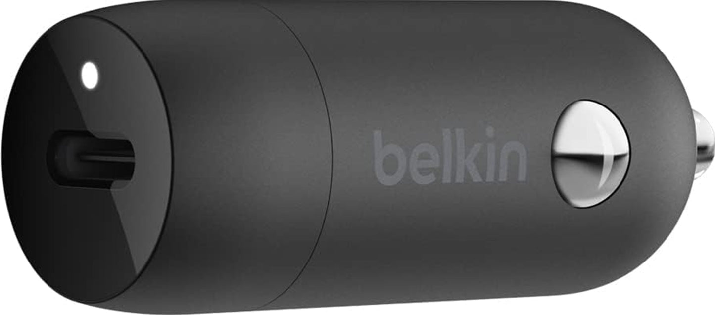 Belkin 1 Port 5V 18W USB-C Car Fast Charger/Charging iPhone/Samsung Black #195