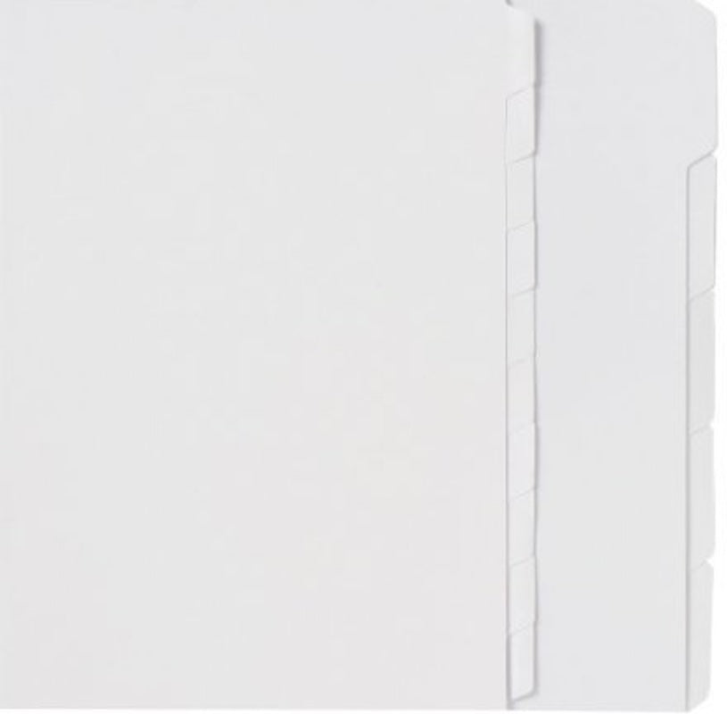 Marbig Dividers A4 Unpunched 5 Tab White